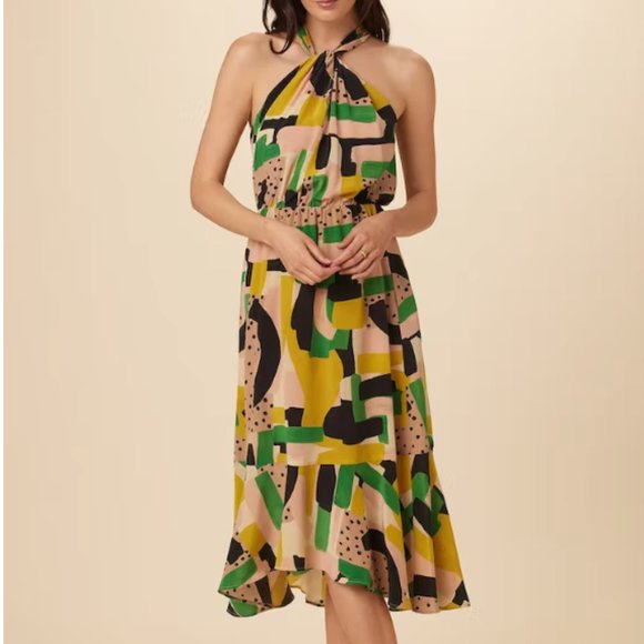 Stefania Washable Silk Dress - Piazza Print - Picture 1 of 8